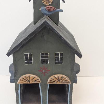 Wooden Birdhouse Removable Top