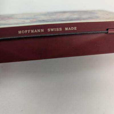 Vintage Hoffman Swiss Made Hinged Tin Trinket Box