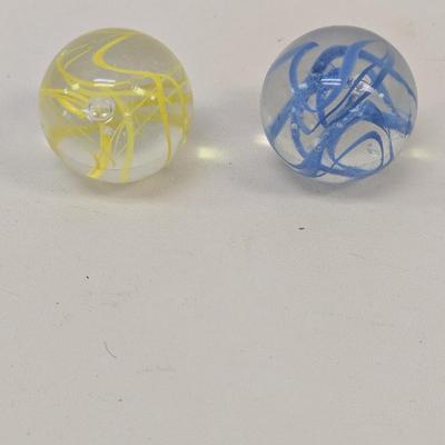 Approx 1 1/2" Spaghetti Glass Marbles