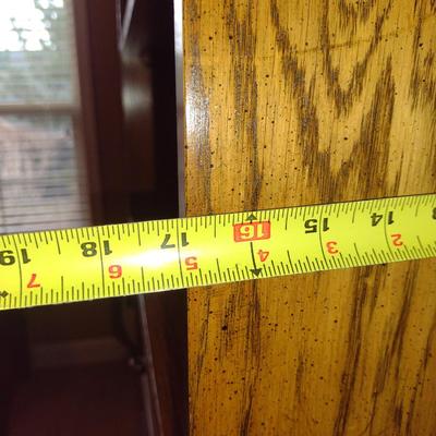Wooden Lighted Bookcase with Enclosed Storage- Approx 32" Wide, 17" Deep, 75" Tall