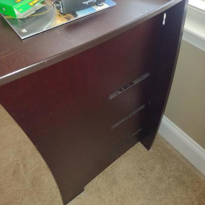 Laminate Finish Work Desk- Approx 46" Wide, 24 1/2" Deep, 28 1/4" Tall (No Contents Included)