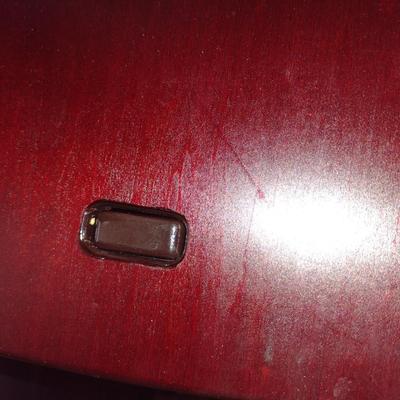 Laminate Finish Work Desk- Approx 46" Wide, 24 1/2" Deep, 28 1/4" Tall (No Contents Included)