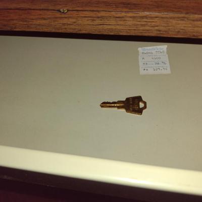 Metal Knee Hole Desk with Storage and Filing Drawers- Key Included- Approx 42" Wide, 19 3/4" Deep, 28 1/2" Tall