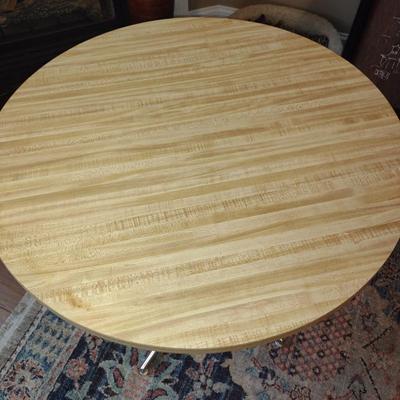 Laminate Top Table with Chrome Base- Approx 29 3/4" in Diameter, 29" Tall