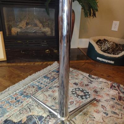 Laminate Top Table with Chrome Base- Approx 29 3/4" in Diameter, 29" Tall