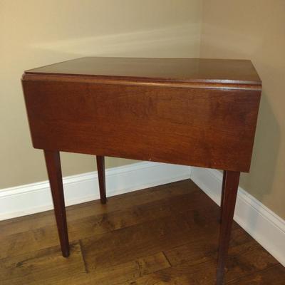 Reproduction by Norris (Richmond, VA) Double Drop Leaf Wooden Table with Drawer