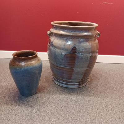 CLAY VASE AND CONTAINER