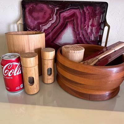 Breakfast room lot 1 - bamboo set + Agate tray