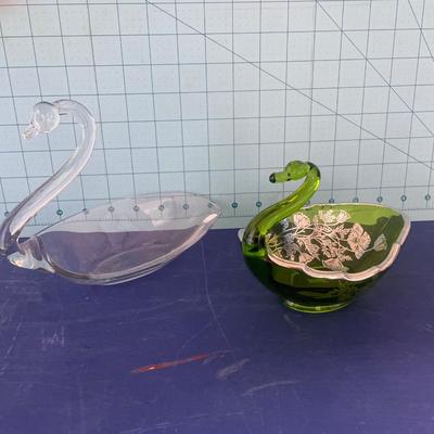 Glass swans