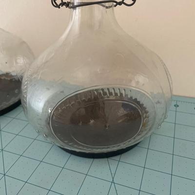 Hanging glass vases