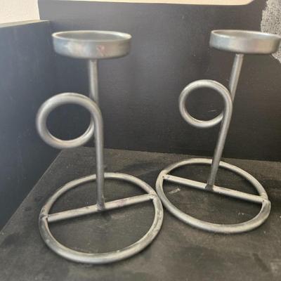 Metal candle holders