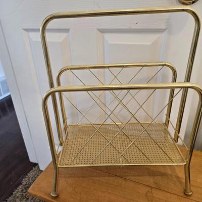 Gold magazine holder