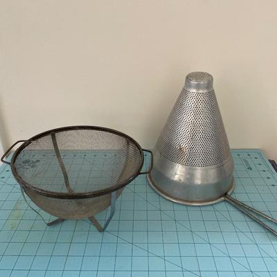 2 vintage strainers