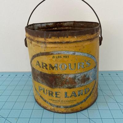 Armour’s pure lard bucket