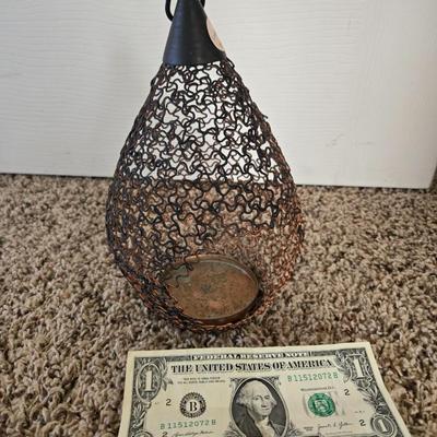 Metal bird cage decor