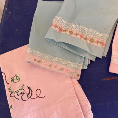 Vintage baby doll bed sheets