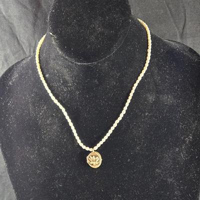 Seed Pearl and Sterling Necklace/Locket