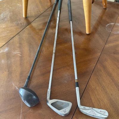 3 golf clubs