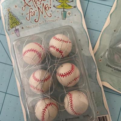 Small baseball ornaments
