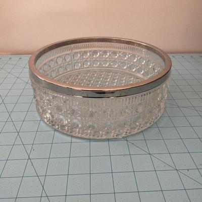 Antique crystal glass bowl