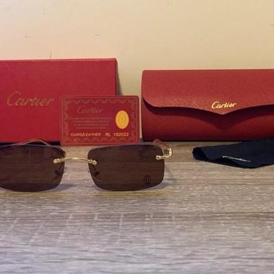 Cartier Glasses Hazel Brown Sunglasses