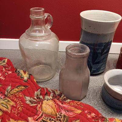 CANDLES, TABLE RUNNER, NAPKIN RINGS, CLAY PIECES AND MORE
