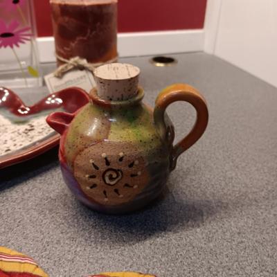 CANDLES, TABLE RUNNER, NAPKIN RINGS, CLAY PIECES AND MORE