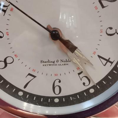 OLDER GLASS OIL LAMP, DETAILED MODEL WAGON AND A STERLING AND NOBLE ALARM CLOCK