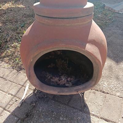2 PIECE TERRACOTTA CHIMINEA