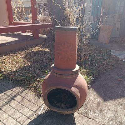 2 PIECE TERRACOTTA CHIMINEA