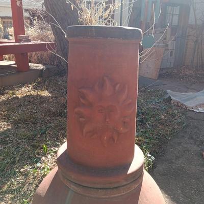 2 PIECE TERRACOTTA CHIMINEA