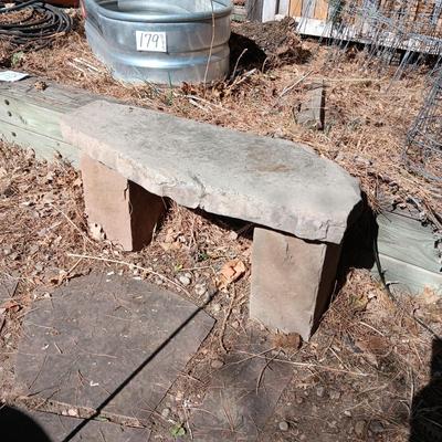 3 PIECE STONE BENCH