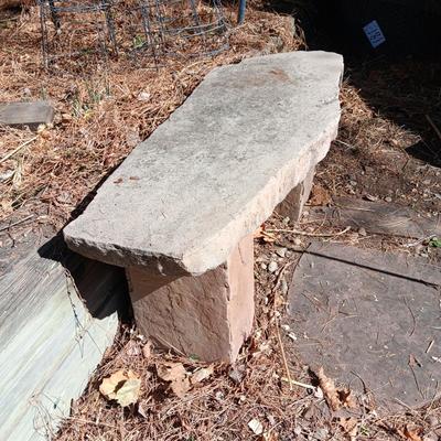 3 PIECE STONE BENCH