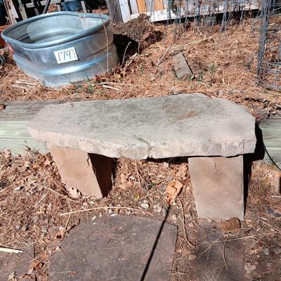 3 PIECE STONE BENCH