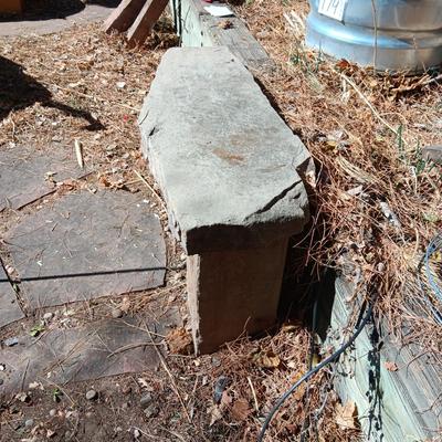 3 PIECE STONE BENCH