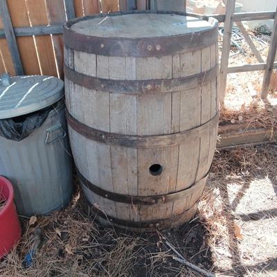 WHISKEY BARREL IN GOOD SHAPE