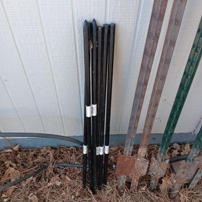 36" ROUND STEEL STAKES W/HOLES AND T-POSTS