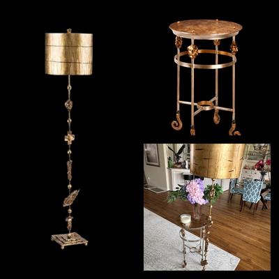Furniture - Lucas + McKearn Armory - Tall Accent Table & Fragment Floor Lamp - Retail $1600