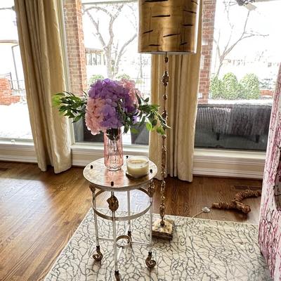 Furniture - Lucas + McKearn Armory - Tall Accent Table & Fragment Floor Lamp - Retail $1600