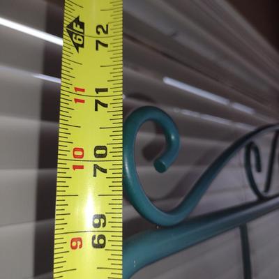 Metal Scroll Design Baker's Rack with Glass Shelves- Approx 29 1/2" Wide (No Contents Included)