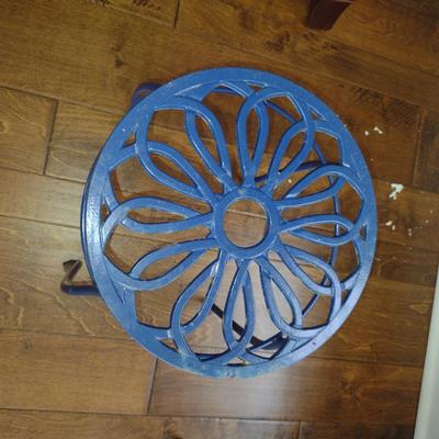 Metal Plant Stand- Approx 12" in Diameter, 15 1/4" Tall