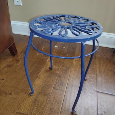 Metal Plant Stand- Approx 12" in Diameter, 15 1/4" Tall