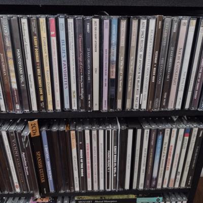 Collection of CDs with Storage Tower