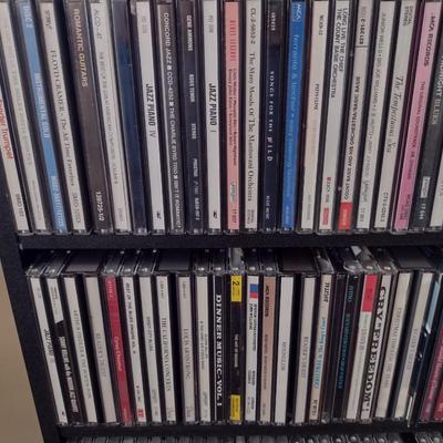 Collection of CDs with Storage Tower
