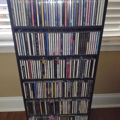 Collection of CDs with Storage Tower