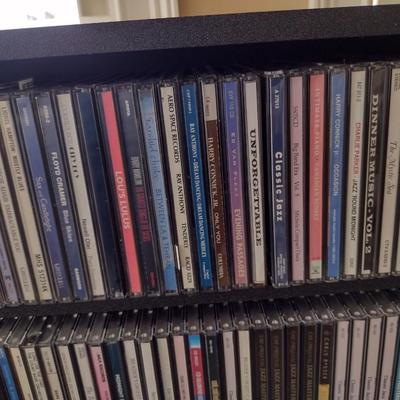 Collection of CDs with Storage Tower