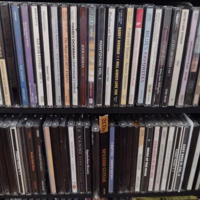 Collection of CDs with Storage Tower