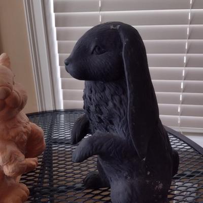 Collection of Rabbit Design Decor- Assorted Resin, Terra Cotta, and Ceramic