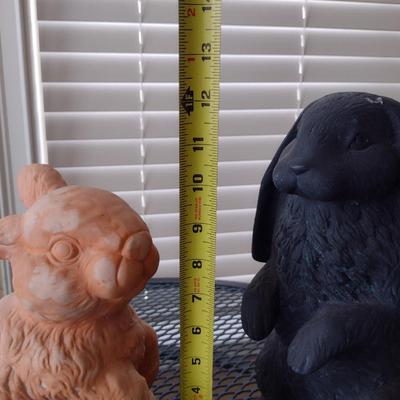 Collection of Rabbit Design Decor- Assorted Resin, Terra Cotta, and Ceramic