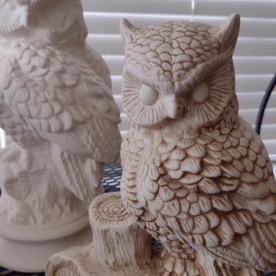 Collection of Owl Design Decor- Assorted Resin and Ceramic